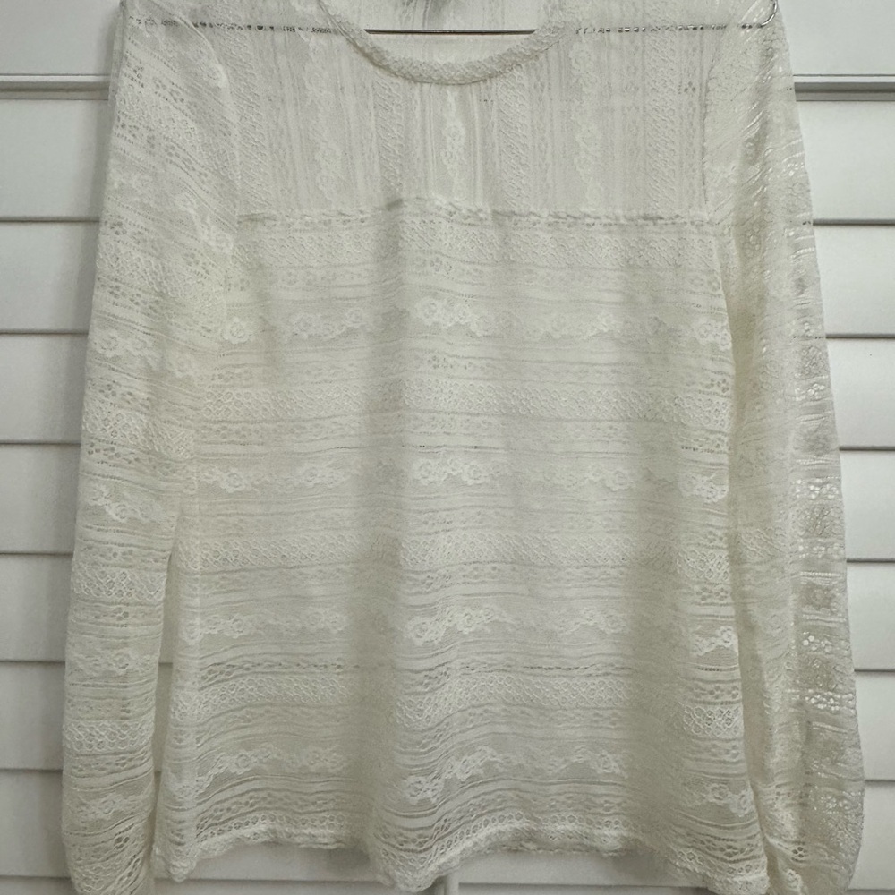 1.‎ State Cream Lace Blouse